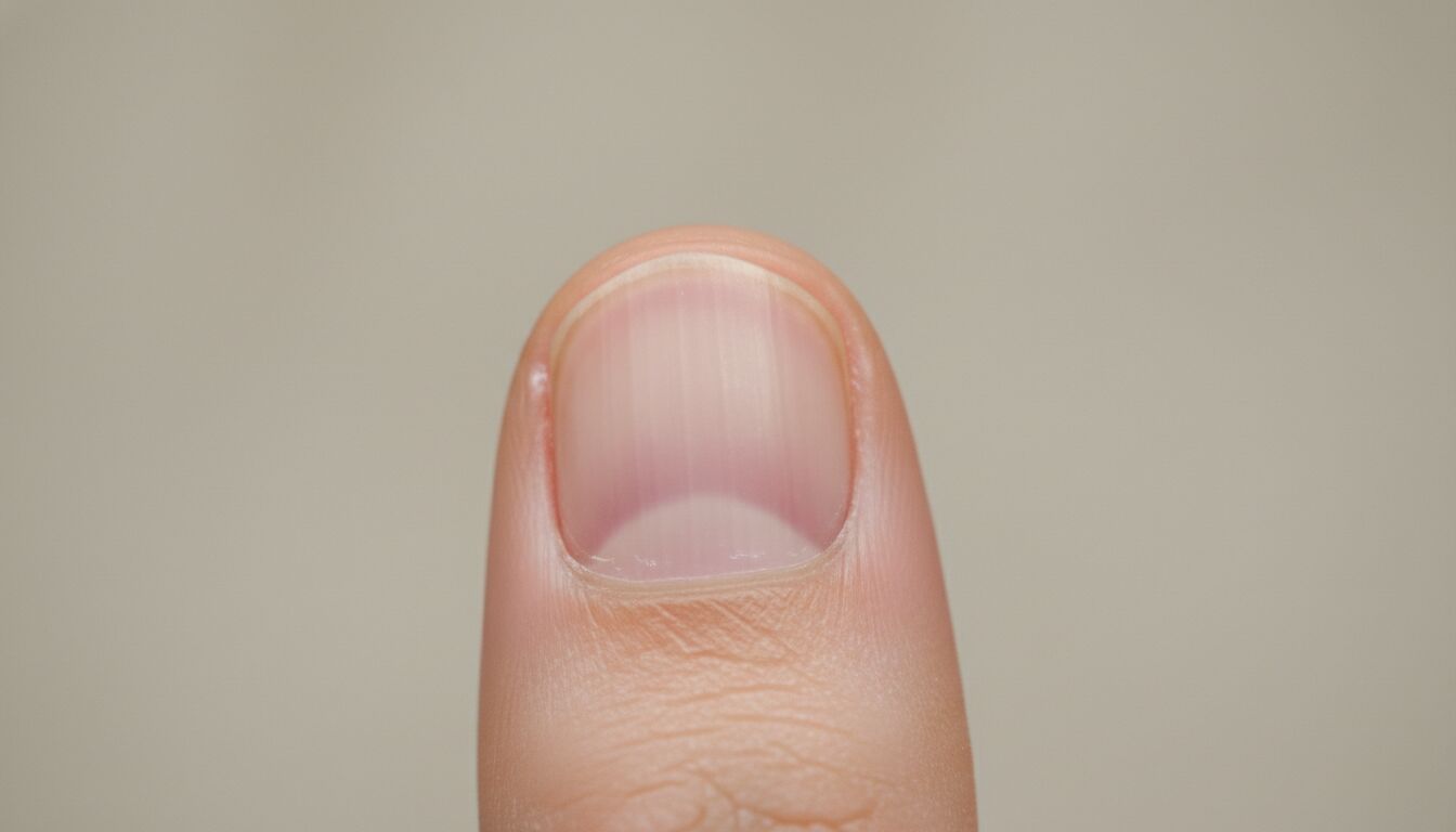 Ongle de la main présentant une déformation de la tablette liée à une atteinte de la matrice